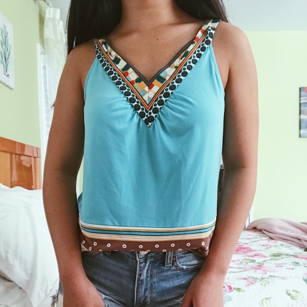Blue Printed Tank